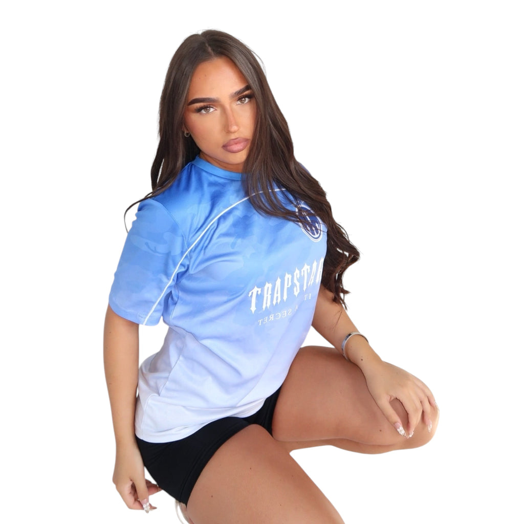 Trapstar Blue Gradient Football Jersey