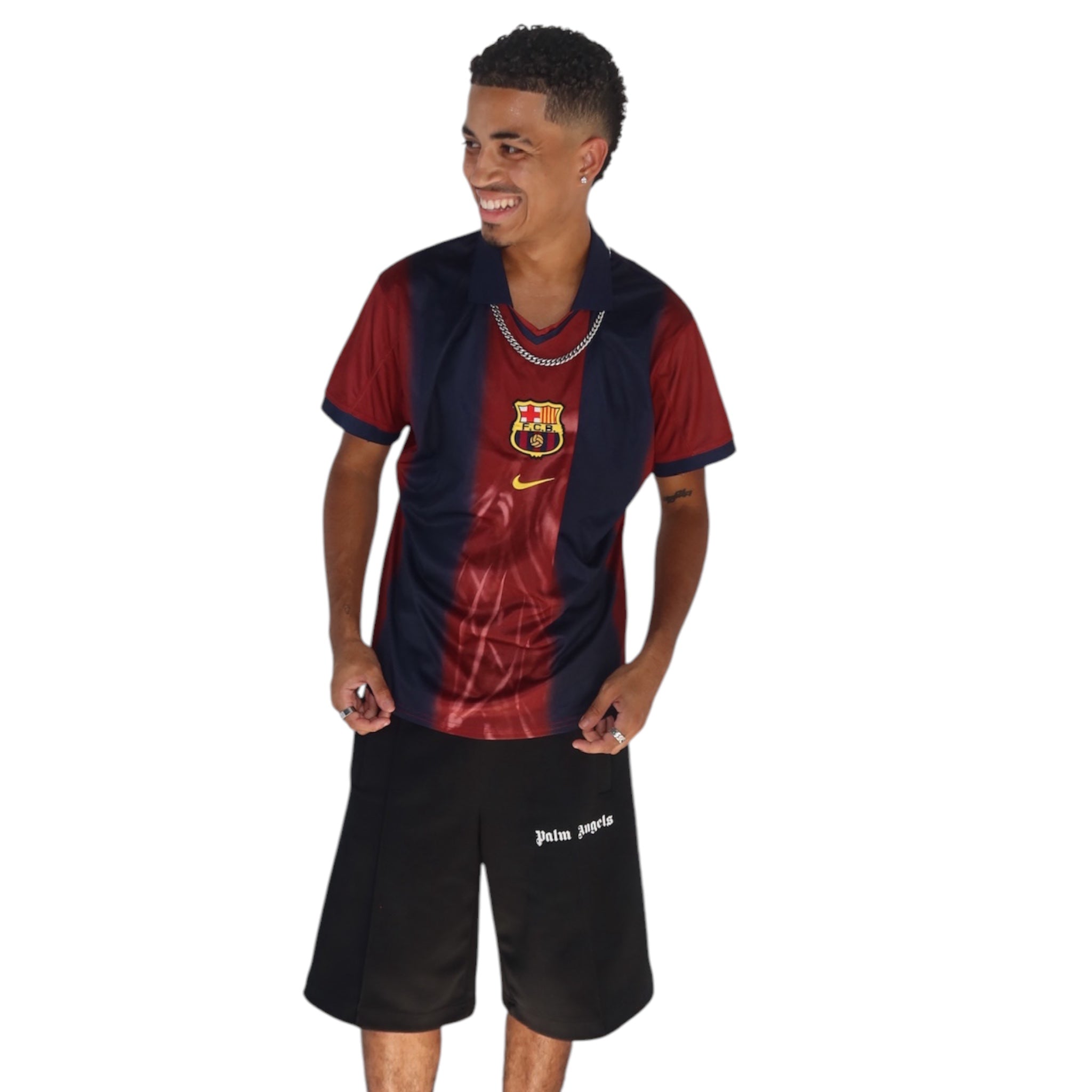 Travis Scott X Nike X Fc Barcelona Retro 2000/01 Home Skeleton Jersey