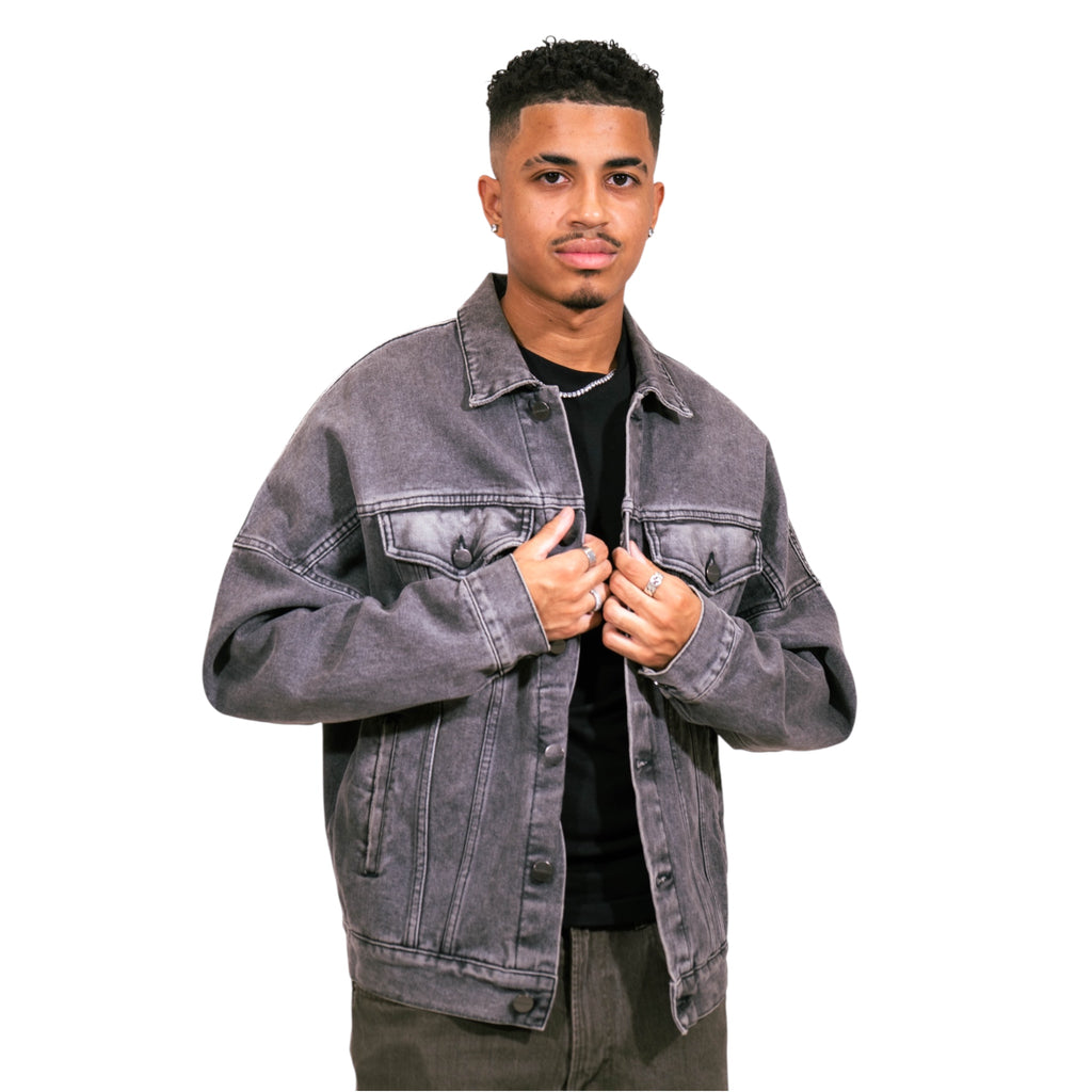 Palm Angels Back Logo Over Denim Jkt