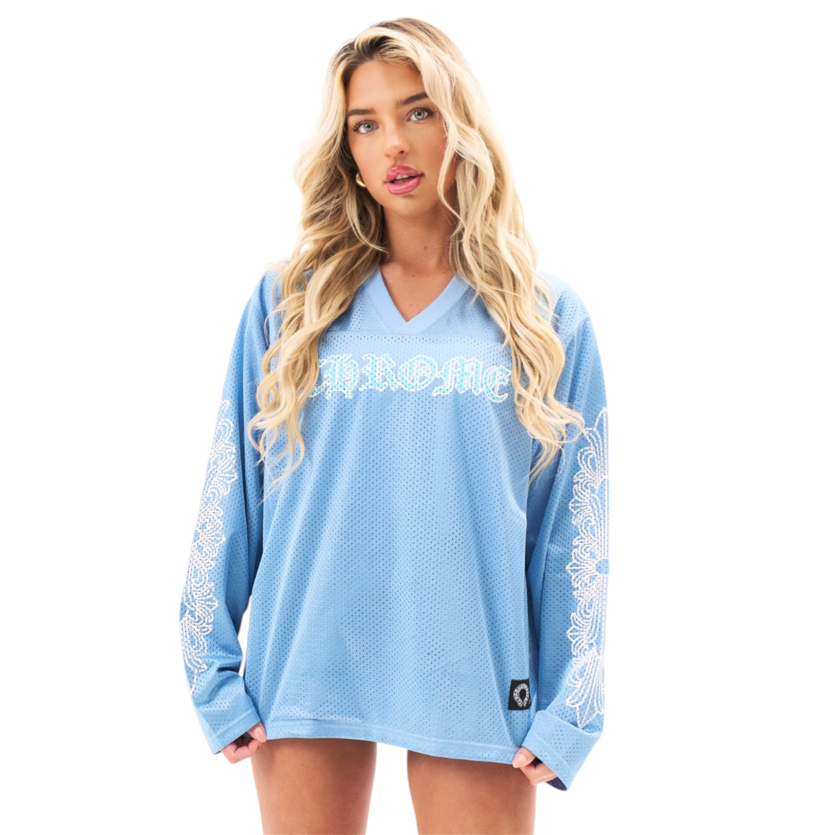 Chrome Hearts Sports Mesh Warm Up Jersey Blue