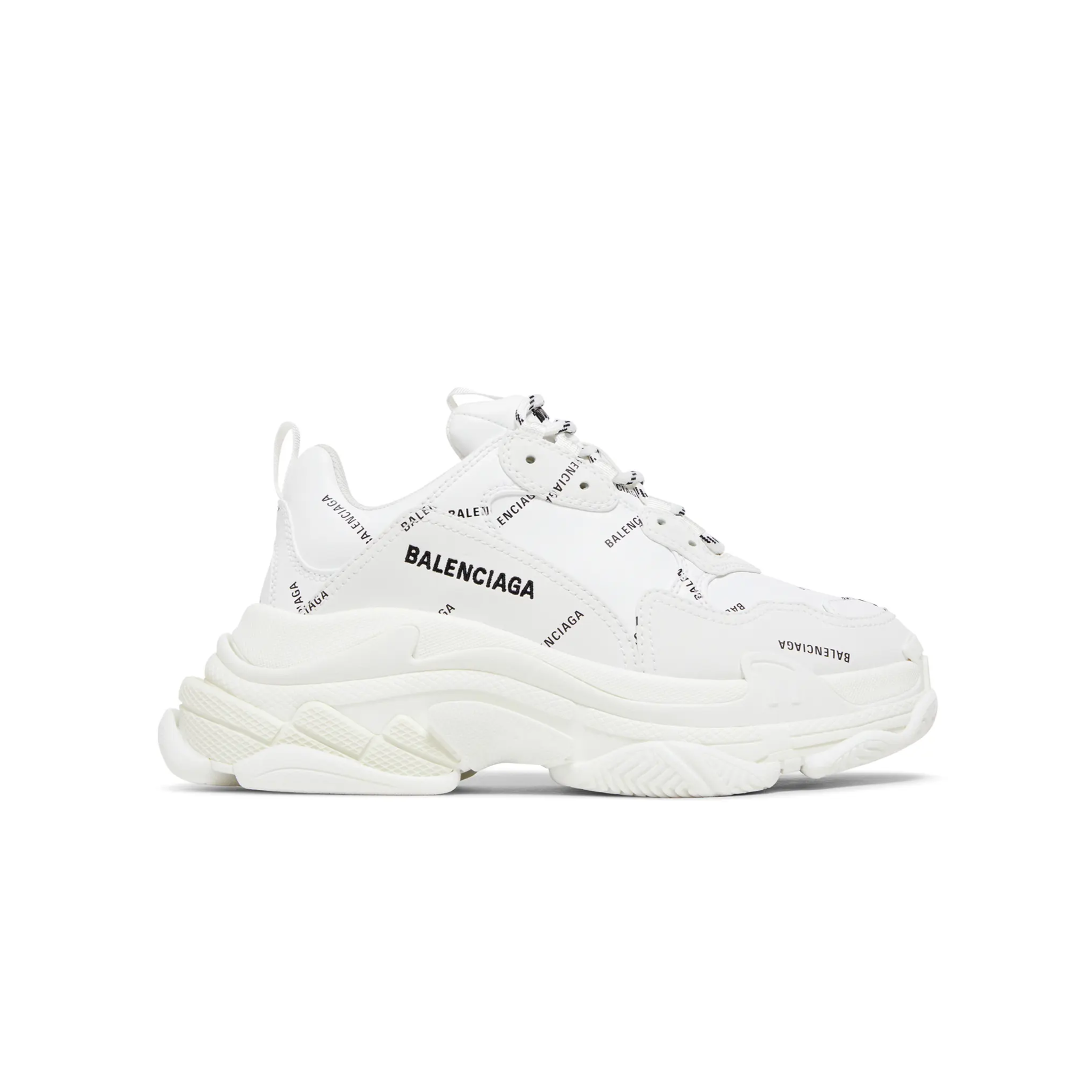 Balenciaga Triple S Allover Logo White