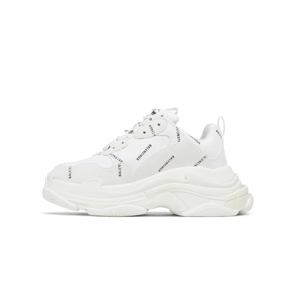 Balenciaga Triple S Allover Logo White