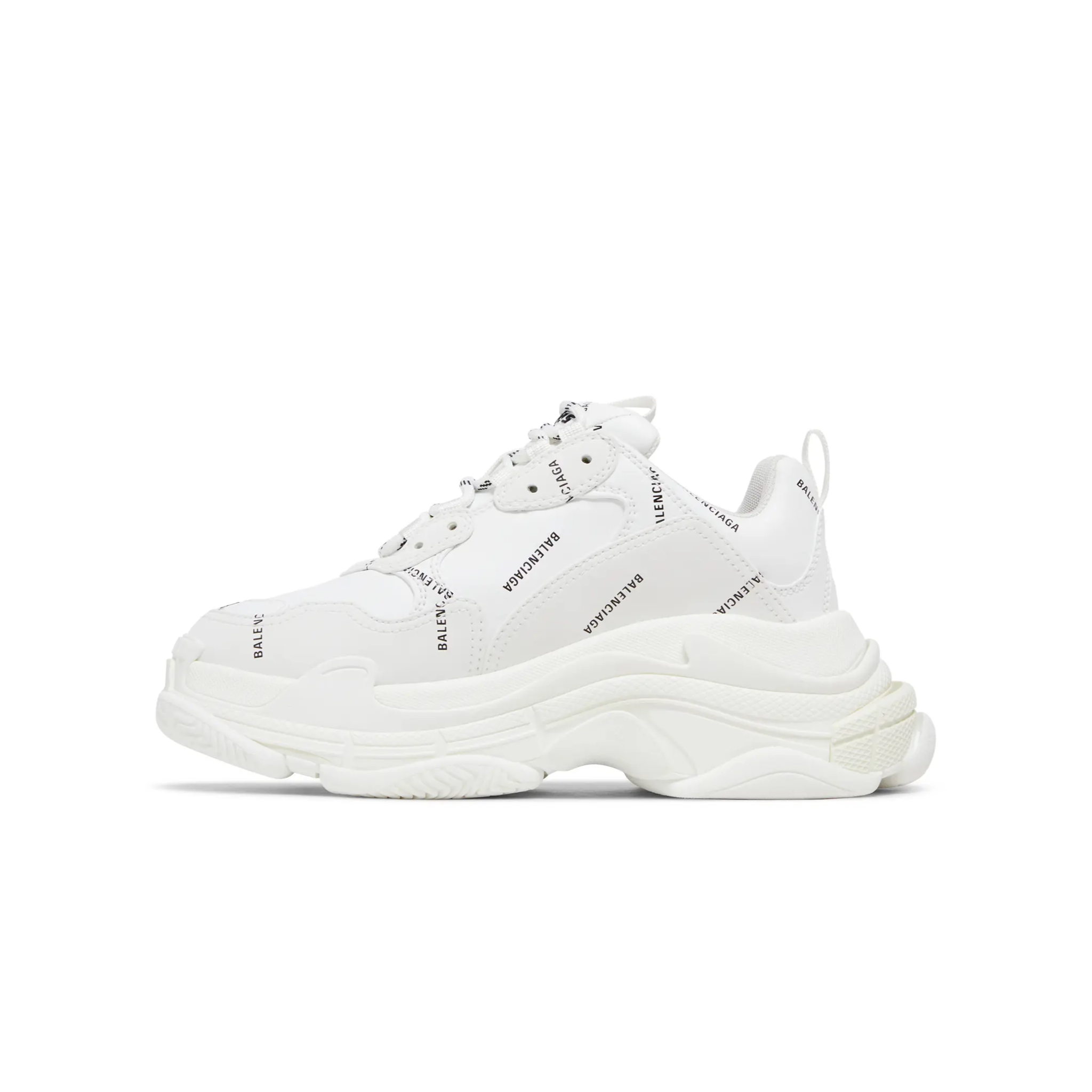 Balenciaga Triple S Allover Logo White