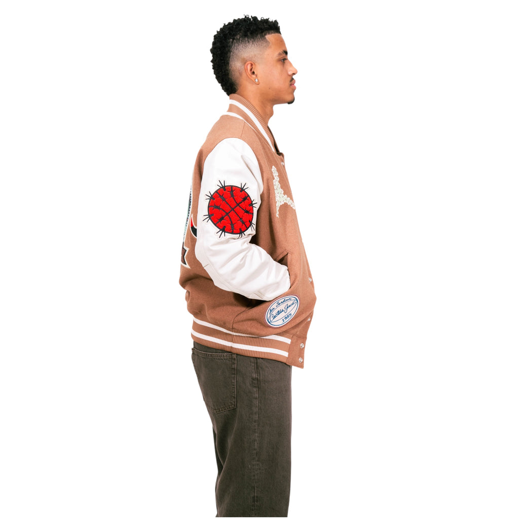 Travis Scott x Jordan Varsity Jacket (Antique Brown)