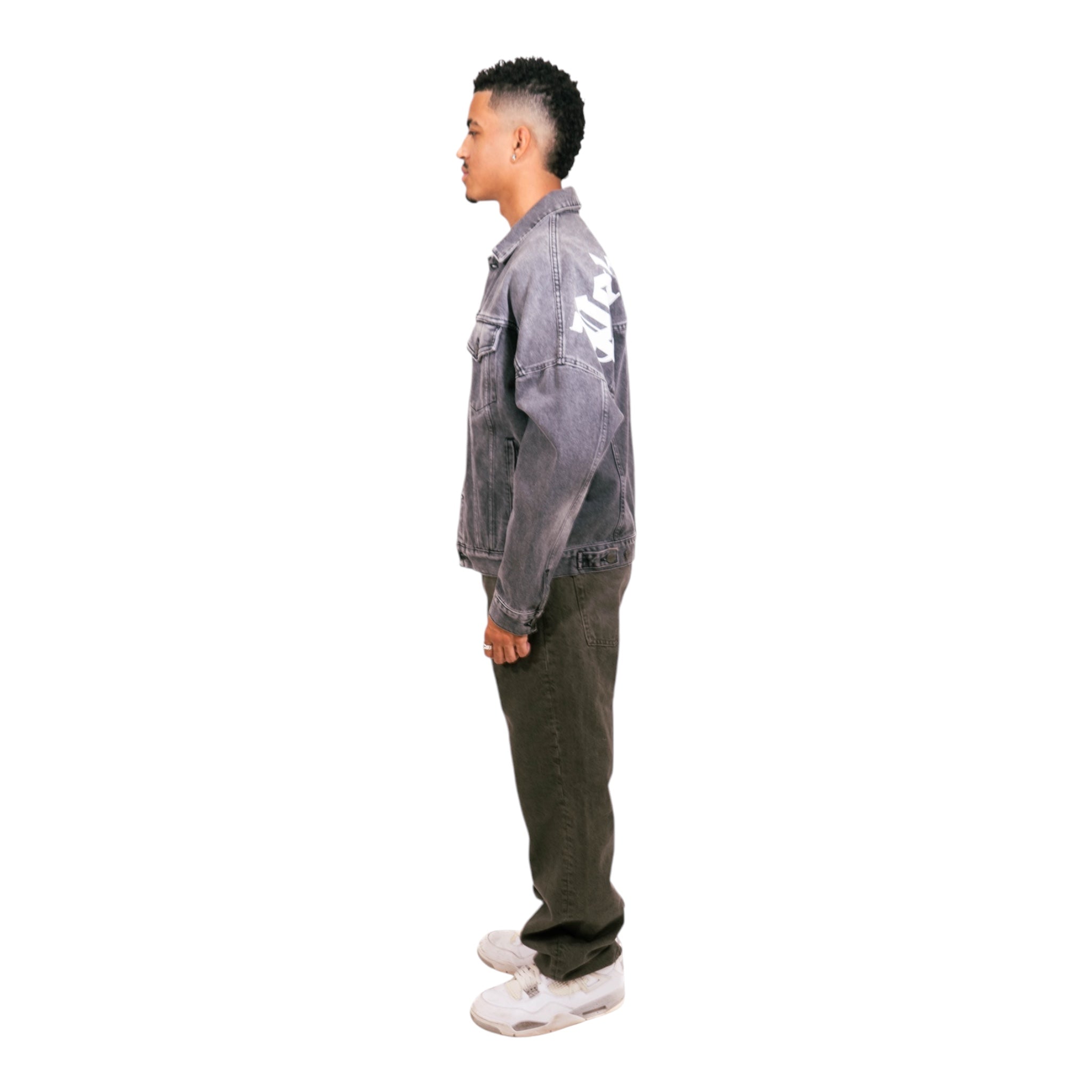 Palm Angels Back Logo Over Denim Jkt