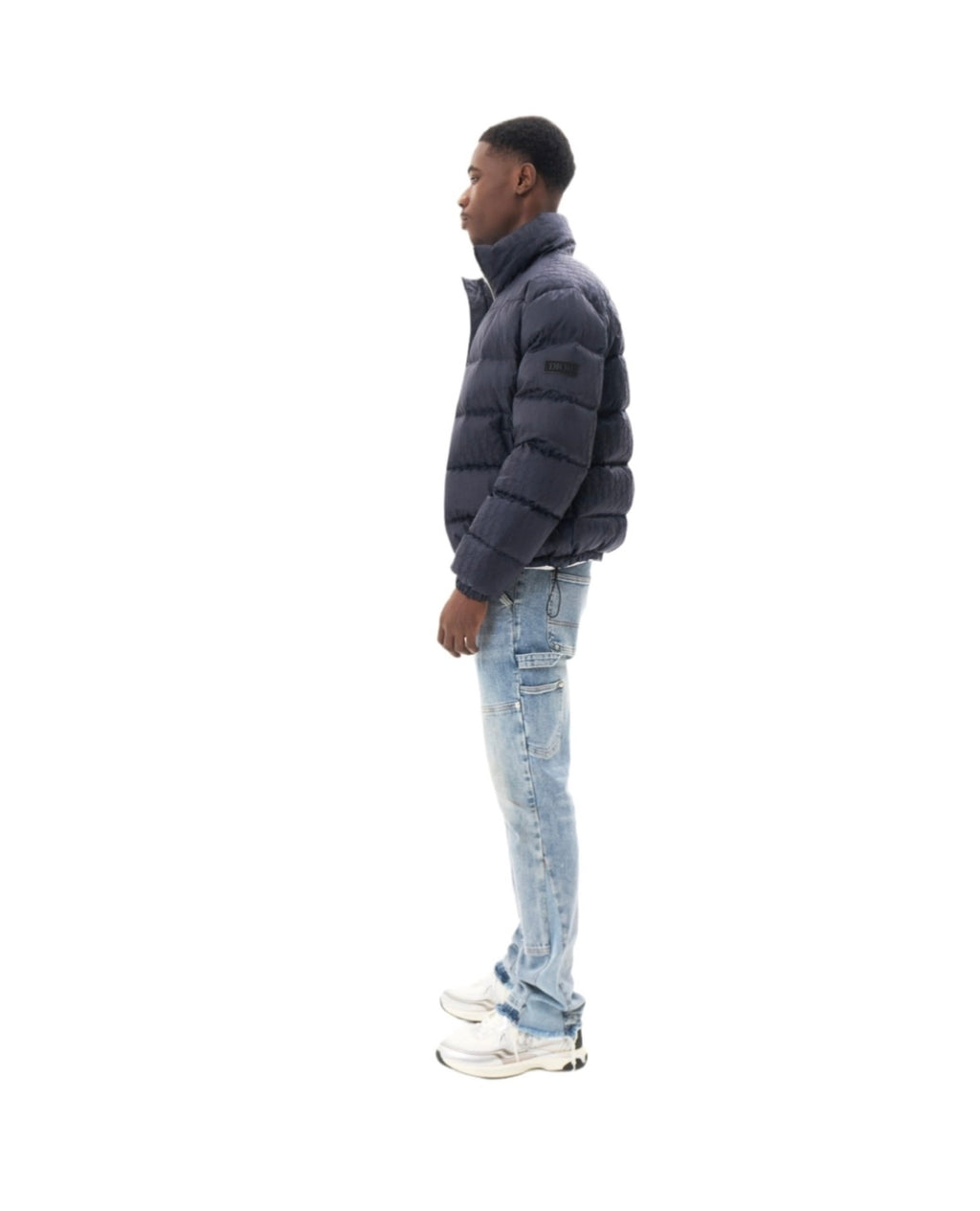 Dior Oblique Down Jacket Navy Blue Technical Jacquard