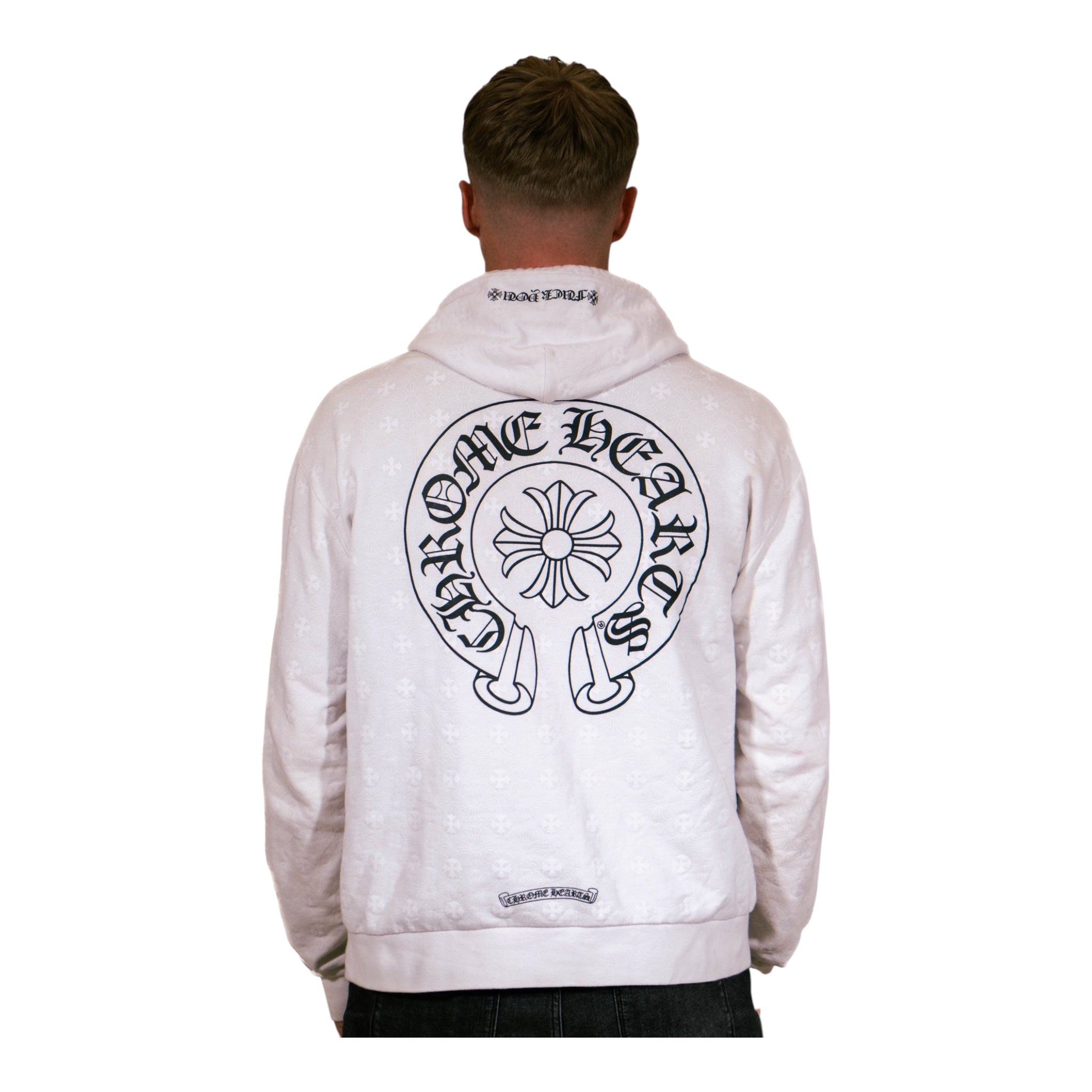 Chrome Hearts Men's Monogram Hoodie (White)