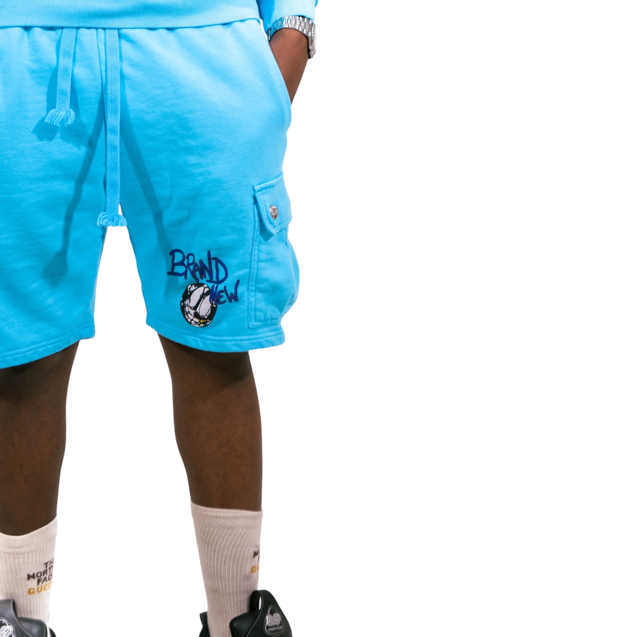 Chrome Hearts x Matty Boy cargo shorts (Blue)