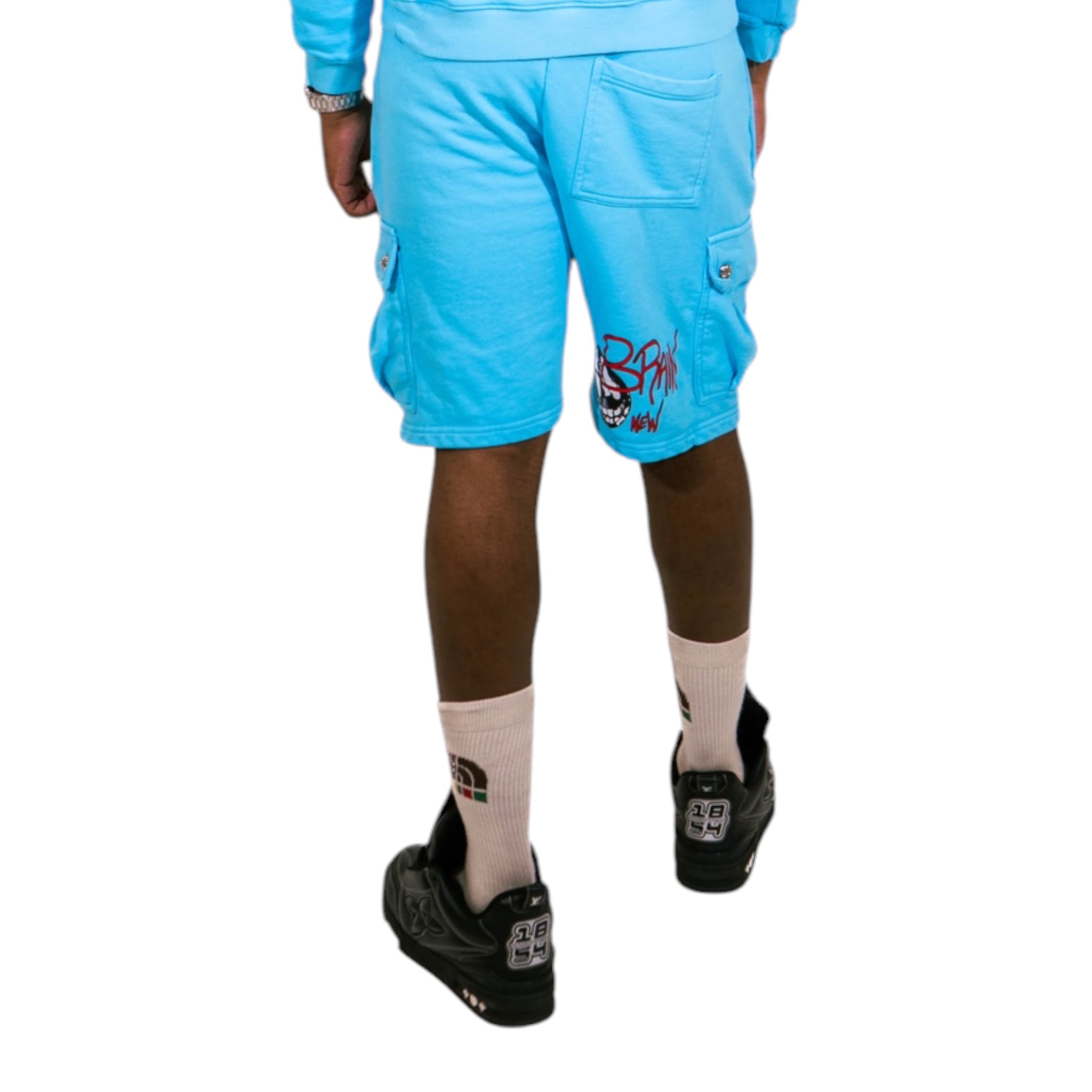 Chrome Hearts x Matty Boy cargo shorts (Blue)