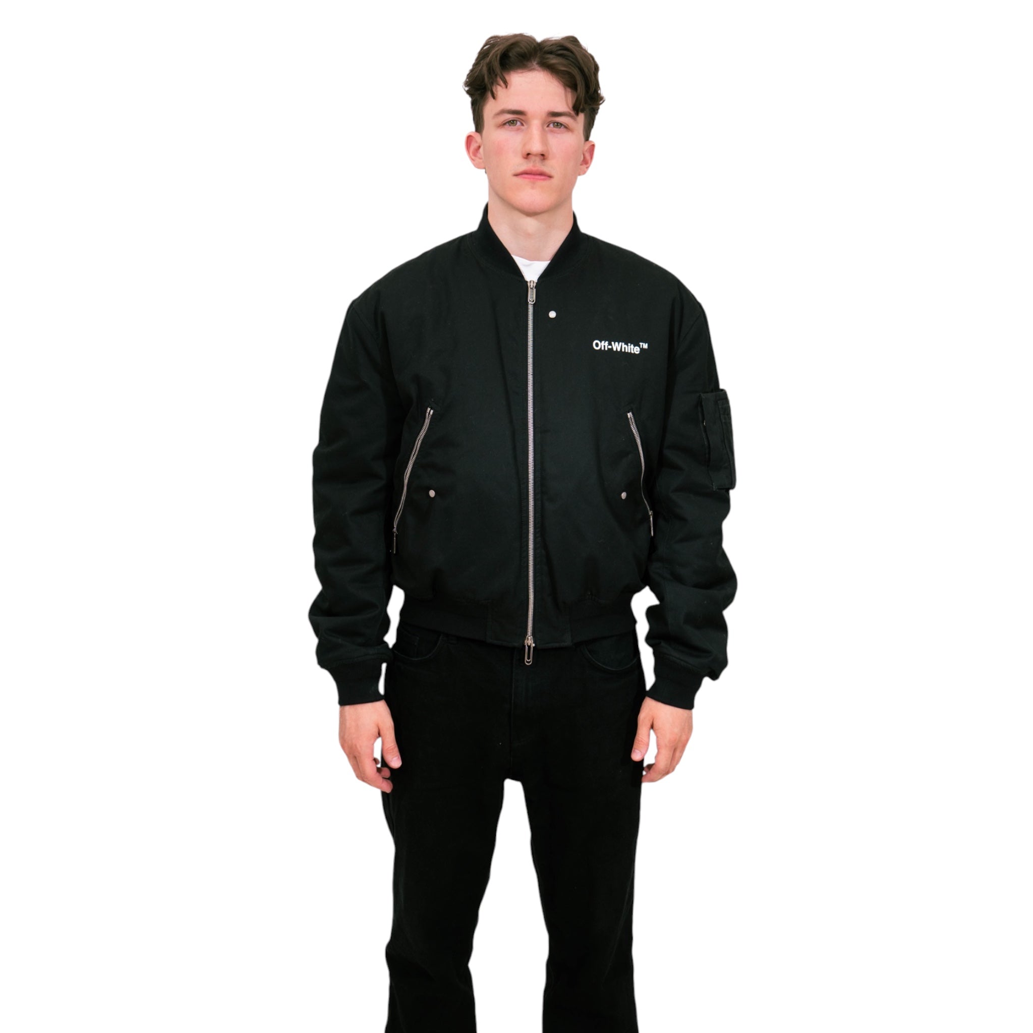 Off-White Bomber Jacket (Black/White)