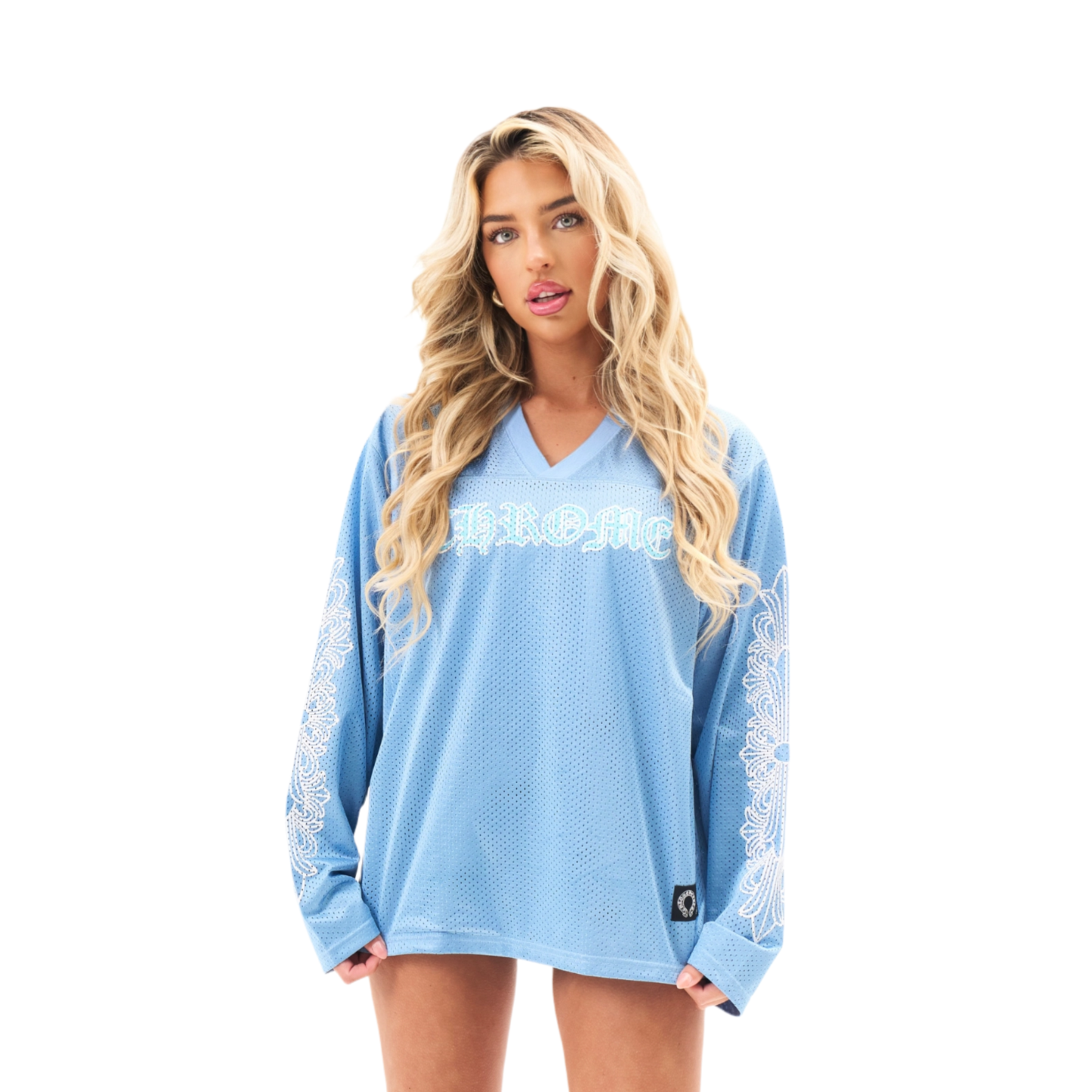 Chrome Hearts Sports Mesh Warm Up Jersey Blue